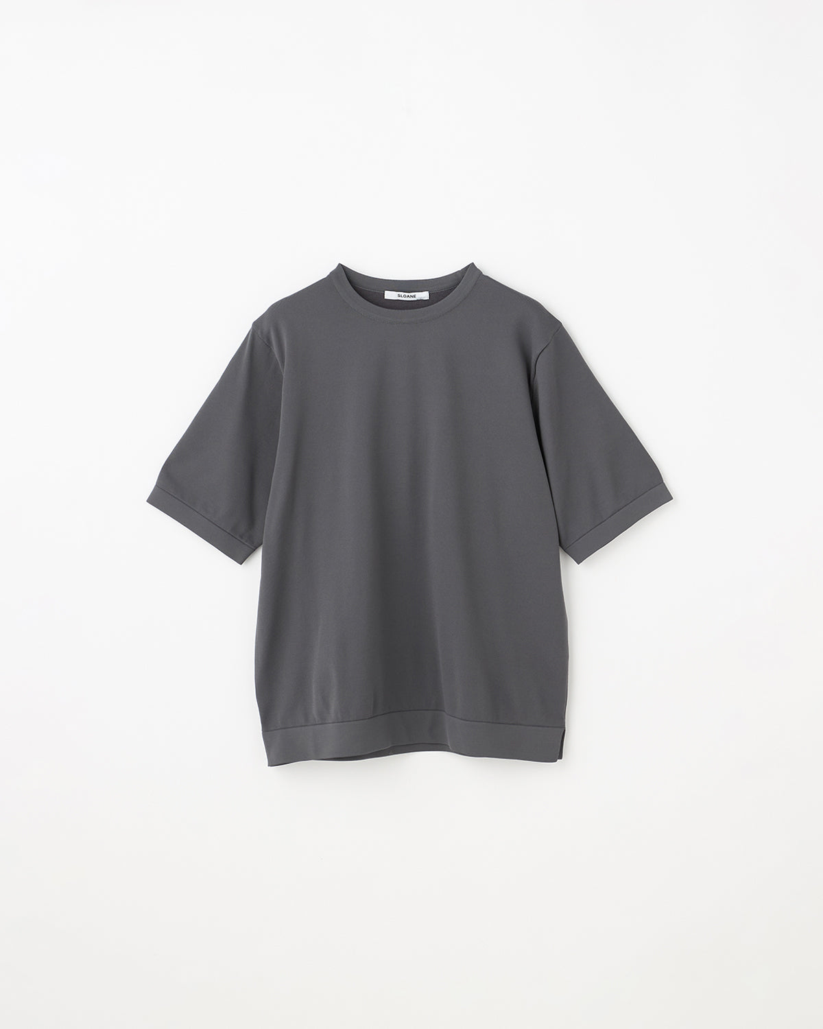 14G二重臼天竺 ポリエステル×キュプラ×コットン 半袖Tシャツ型クルー