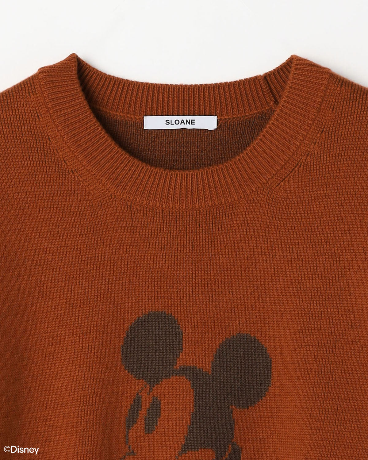 10Gダブルジャカード編み エクストラファインメリノウール/MICKEY MOUSE/クルーネック SL10W-1029