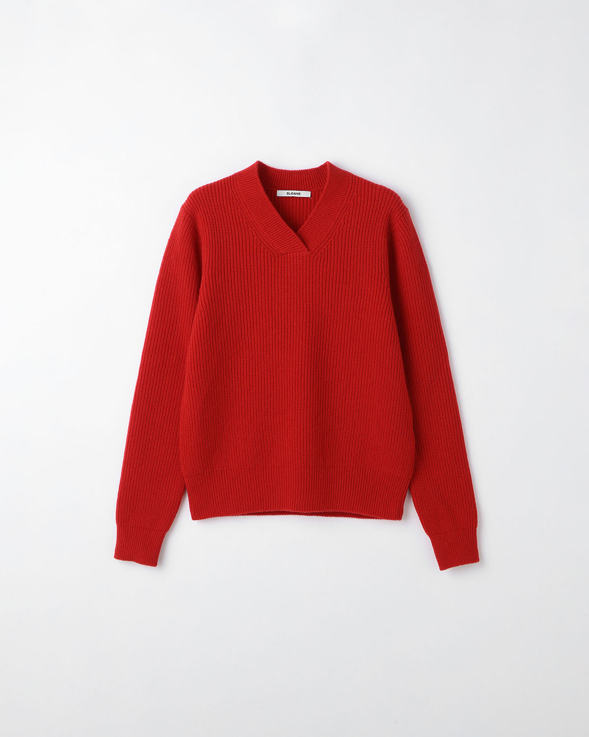 7G 片畦編み ファインラムズウール×カシミヤ Vネック SL10W-946