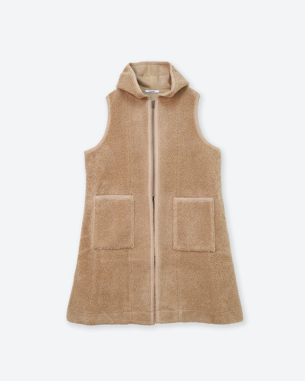 シープボアパイル フーデットZIPジレ SL10W-T1036