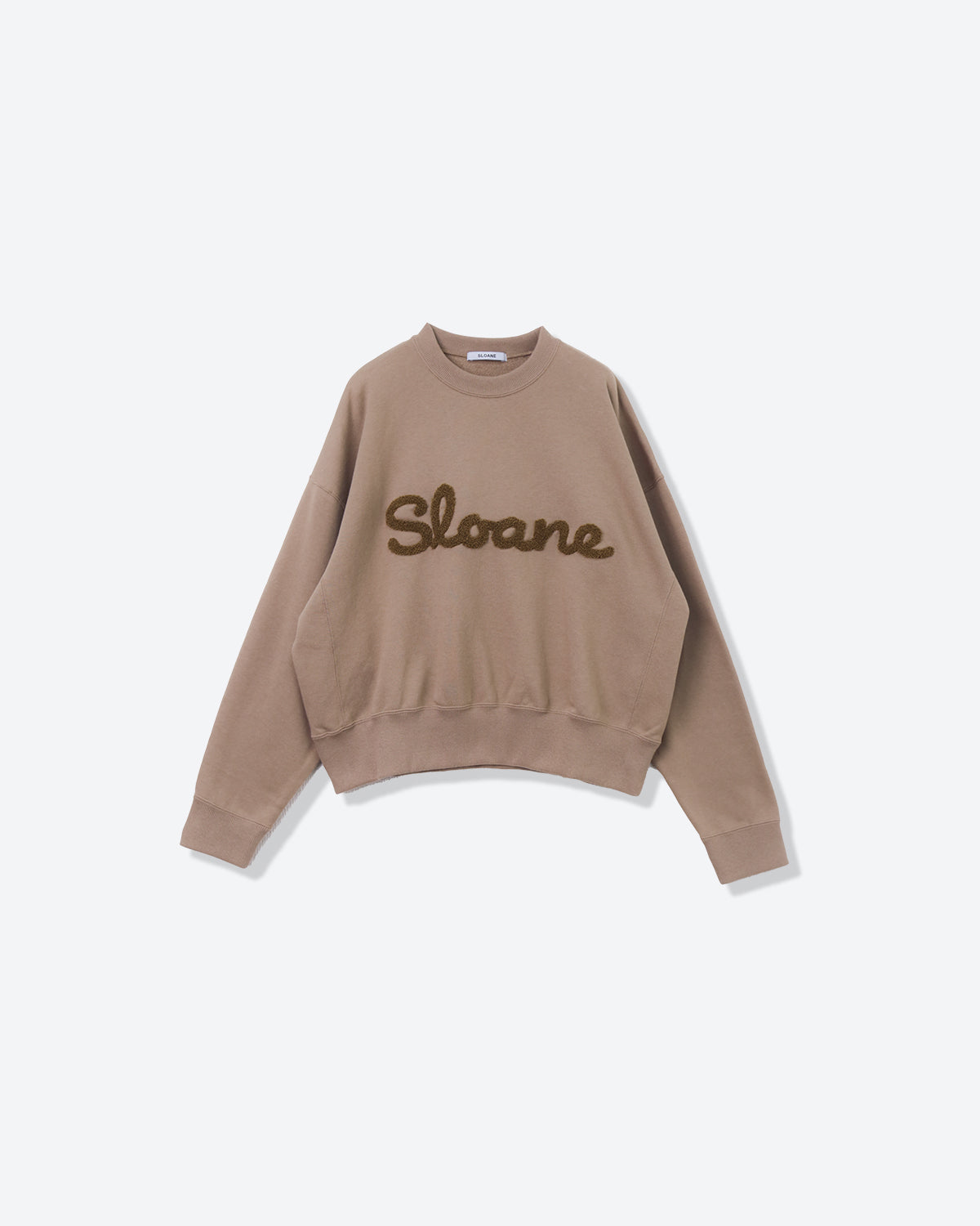 コットン裏毛 ロゴ刺繍入りショート丈スウェット SL10W-T1054