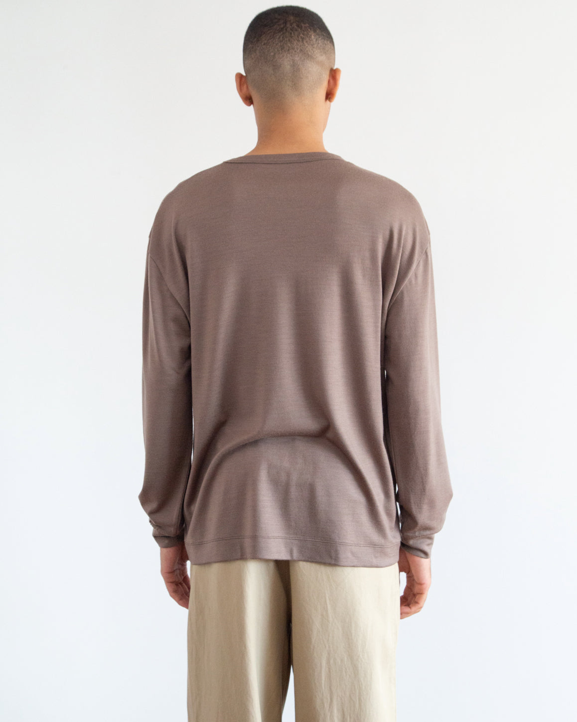 ウール天竺 ニット長袖Tシャツ SL9S-T896-W10