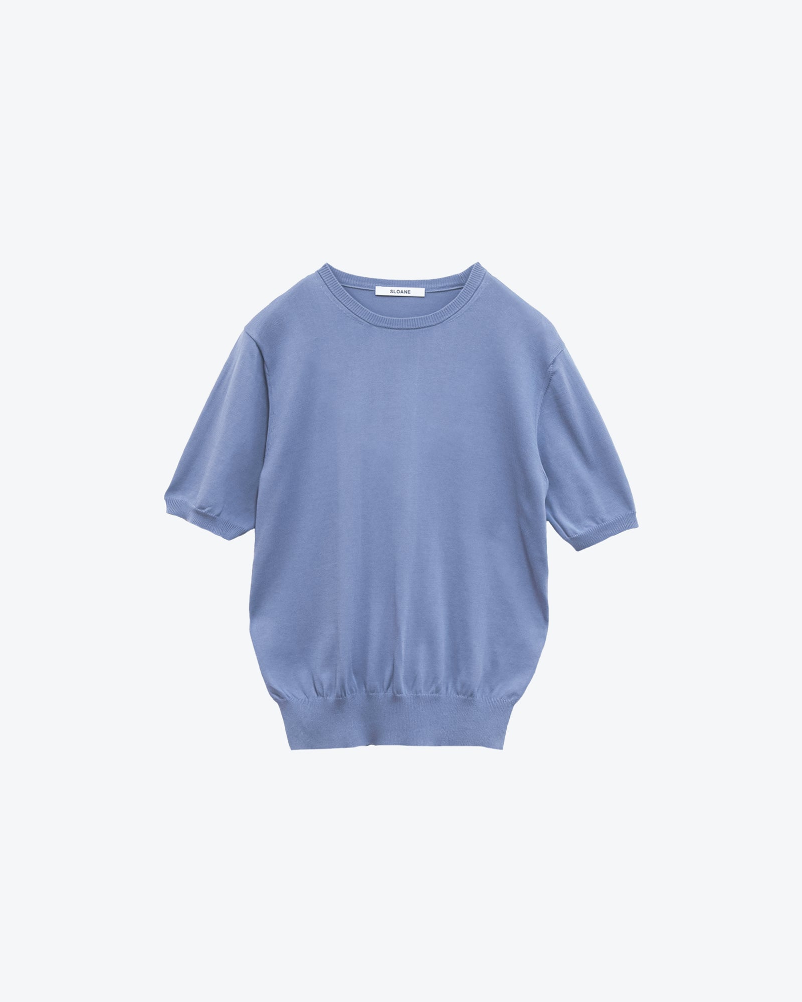 直営店に限定 UNISEX】14G天竺 SL8S-555 半袖クルーネック コットン ニット+セーター