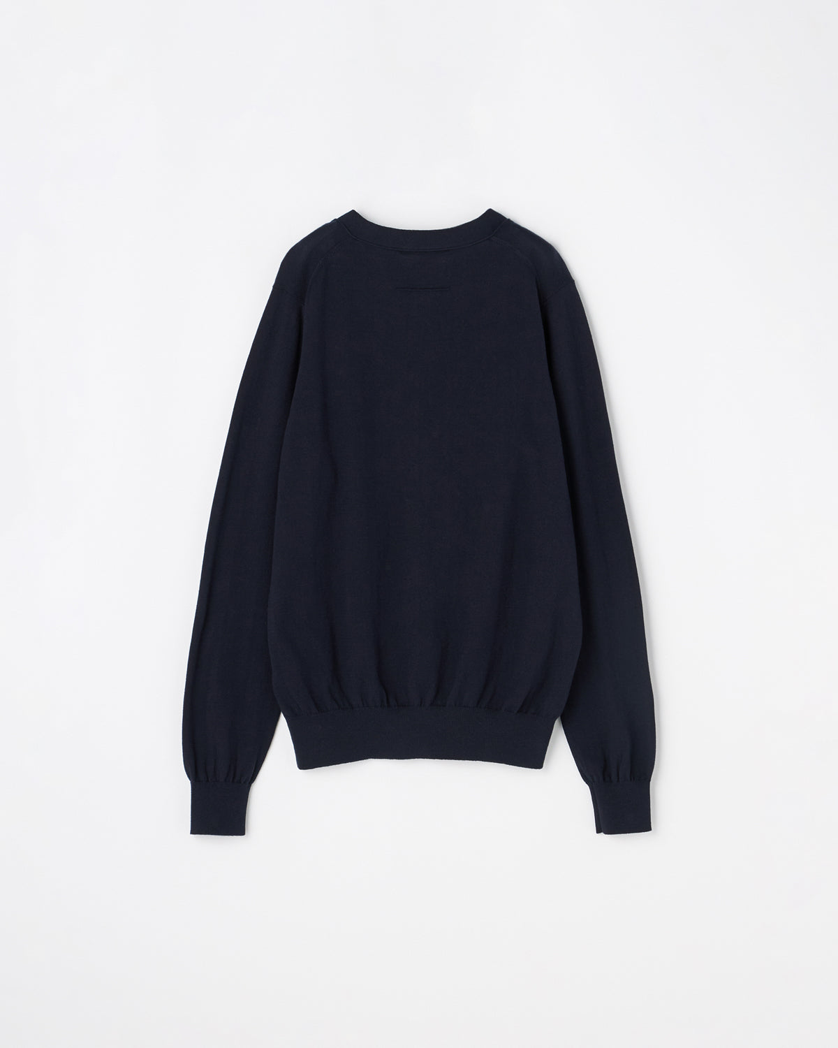 【UNISEX】14G天竺 コットン Vネックカーディガン SL8S-560-S9(ネイビー・ブラック)