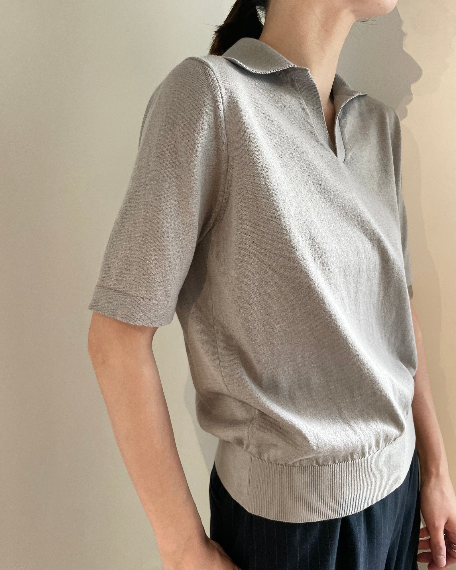 【UNISEX】18G天竺 ウルトラ撥水 ポリエステルxコットン 半袖スキッパーポロ SL8S-653