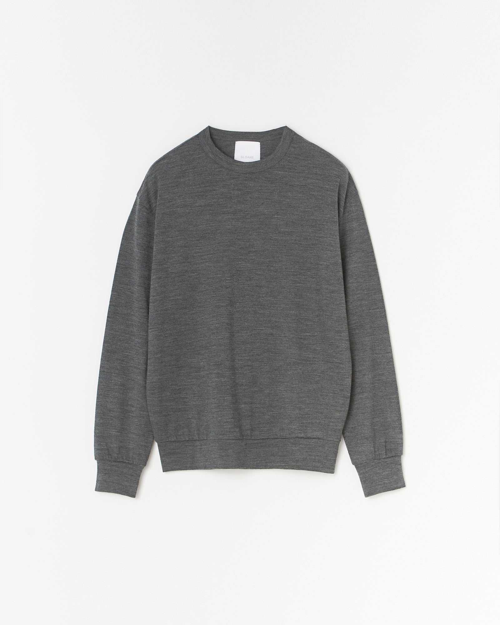 ウール天竺 長袖ニットTシャツ SL8W-T439-S8 ヘムスイッチング