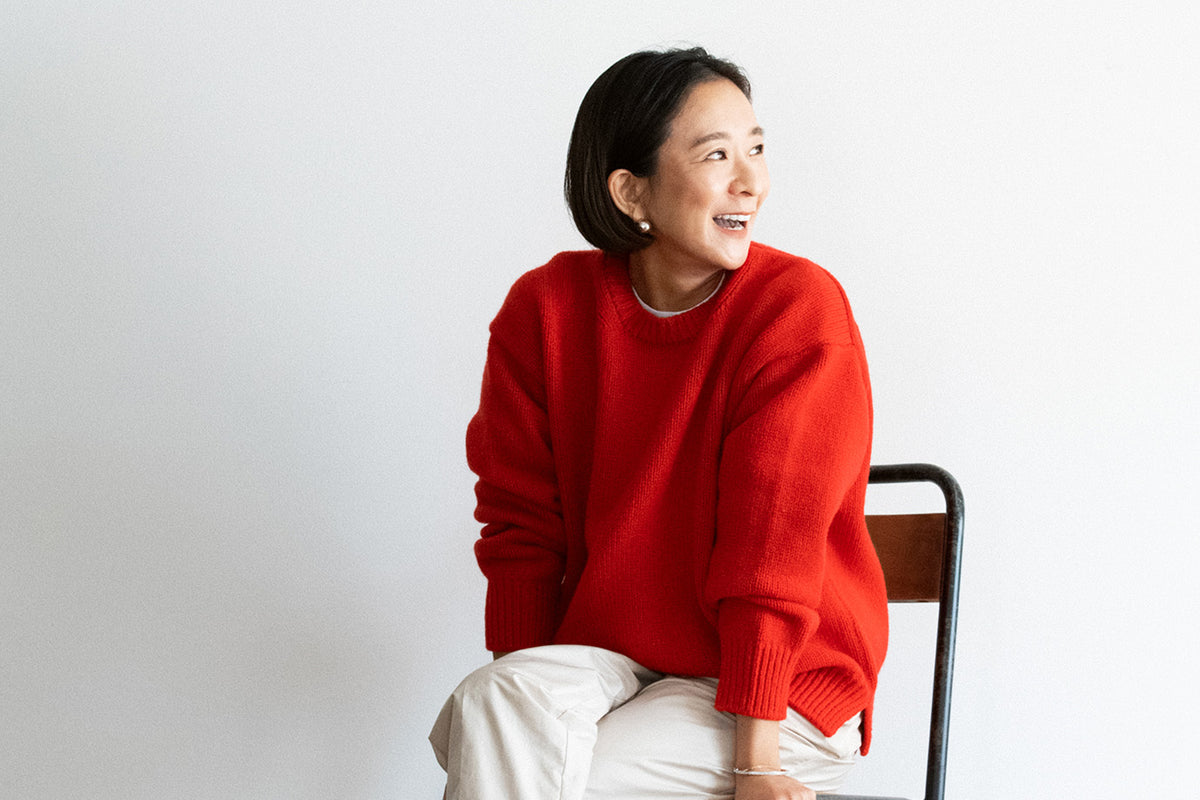 SLOANE×佐藤佳菜子さん　淑女のスウェット ブラック スタイリスト 佐藤佳菜子が手掛ける“お役立ちトップス”3型