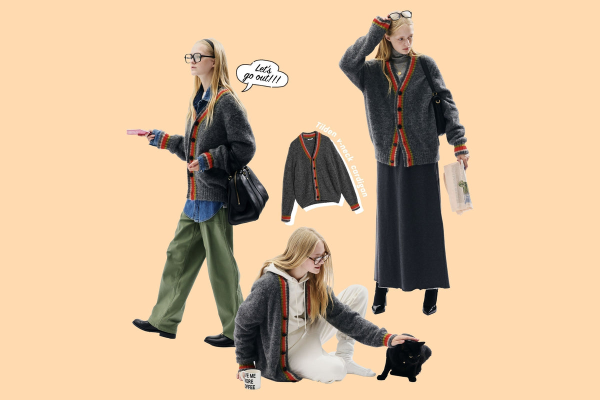 ふんわり軽くて暖かい<br>チルデンカーディガン