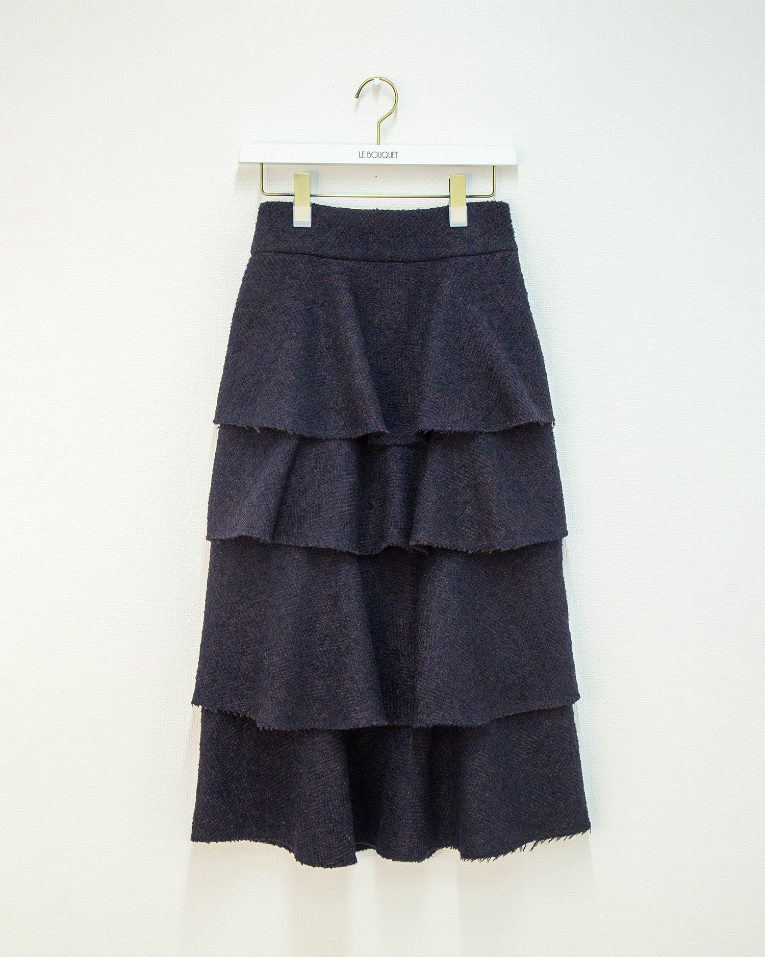 ループツイード ティアードスカート 2H23-S110【OUTLET】 