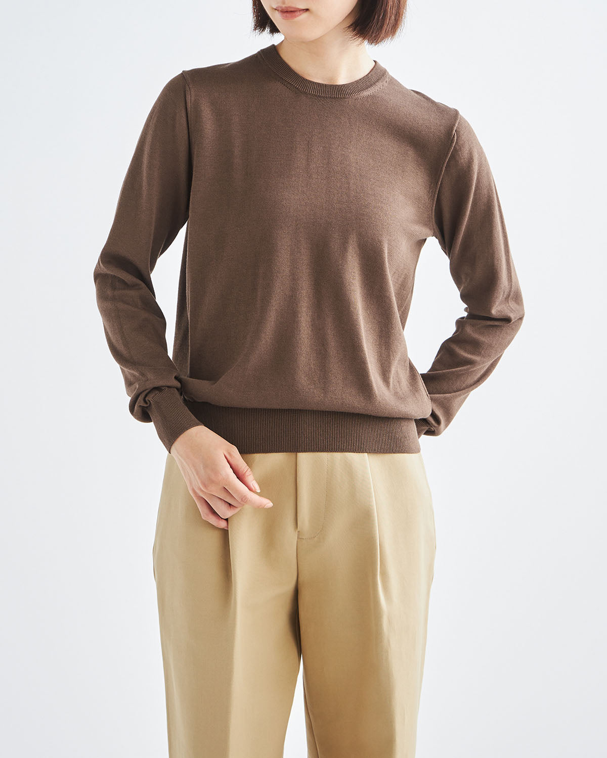 ブラウン　H166cm　着用サイズ：2