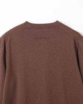 14G天竺 コットン クルーネックカーディガン　SL10S-007