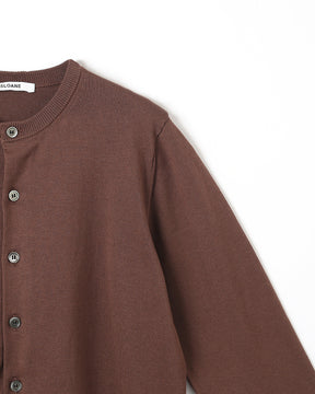 14G天竺 コットン クルーネックカーディガン　SL10S-007