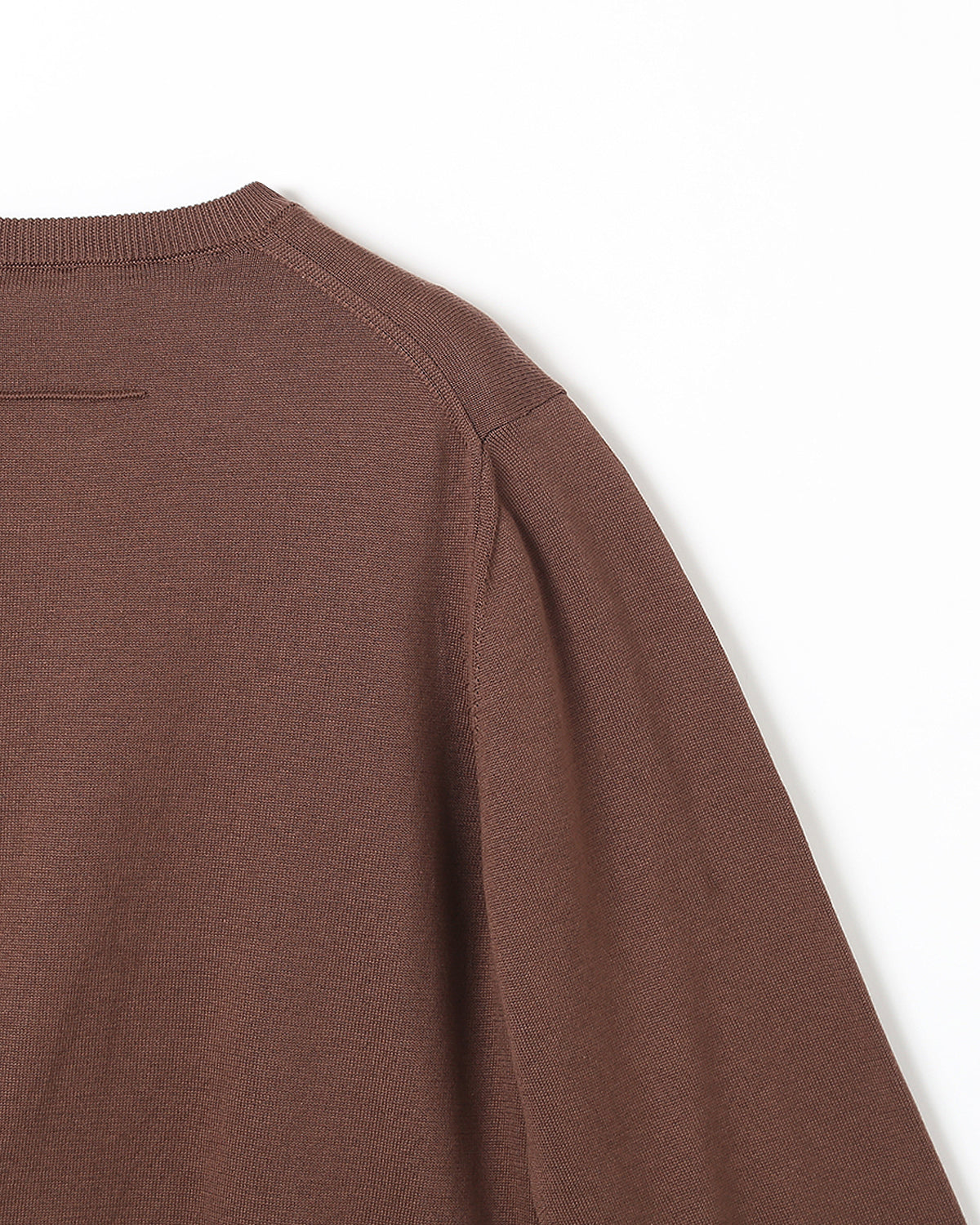 14G天竺 コットン クルーネックカーディガン　SL10S-007