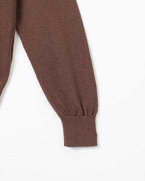 14G天竺 コットン クルーネックカーディガン　SL10S-007