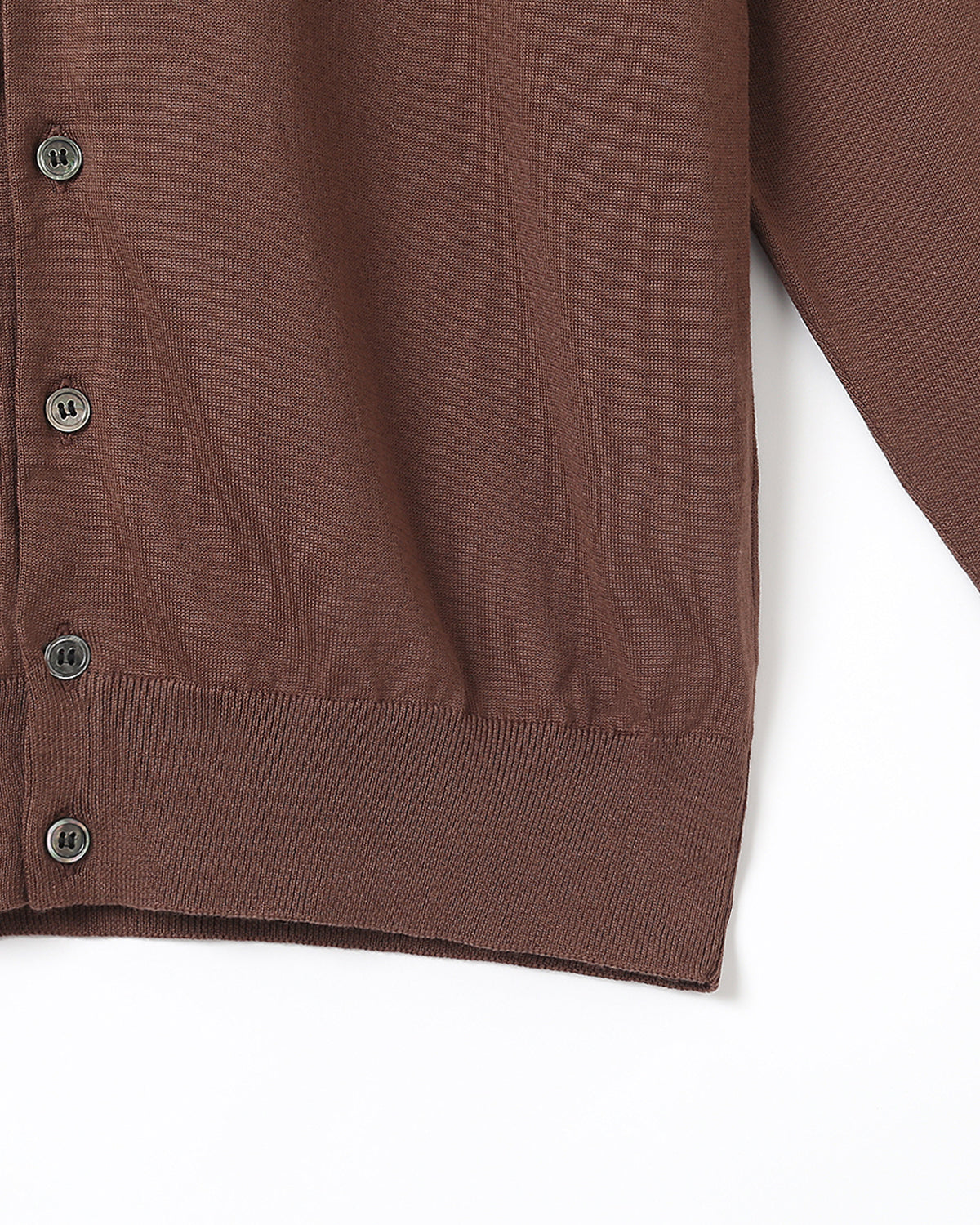 14G天竺 コットン クルーネックカーディガン　SL10S-007