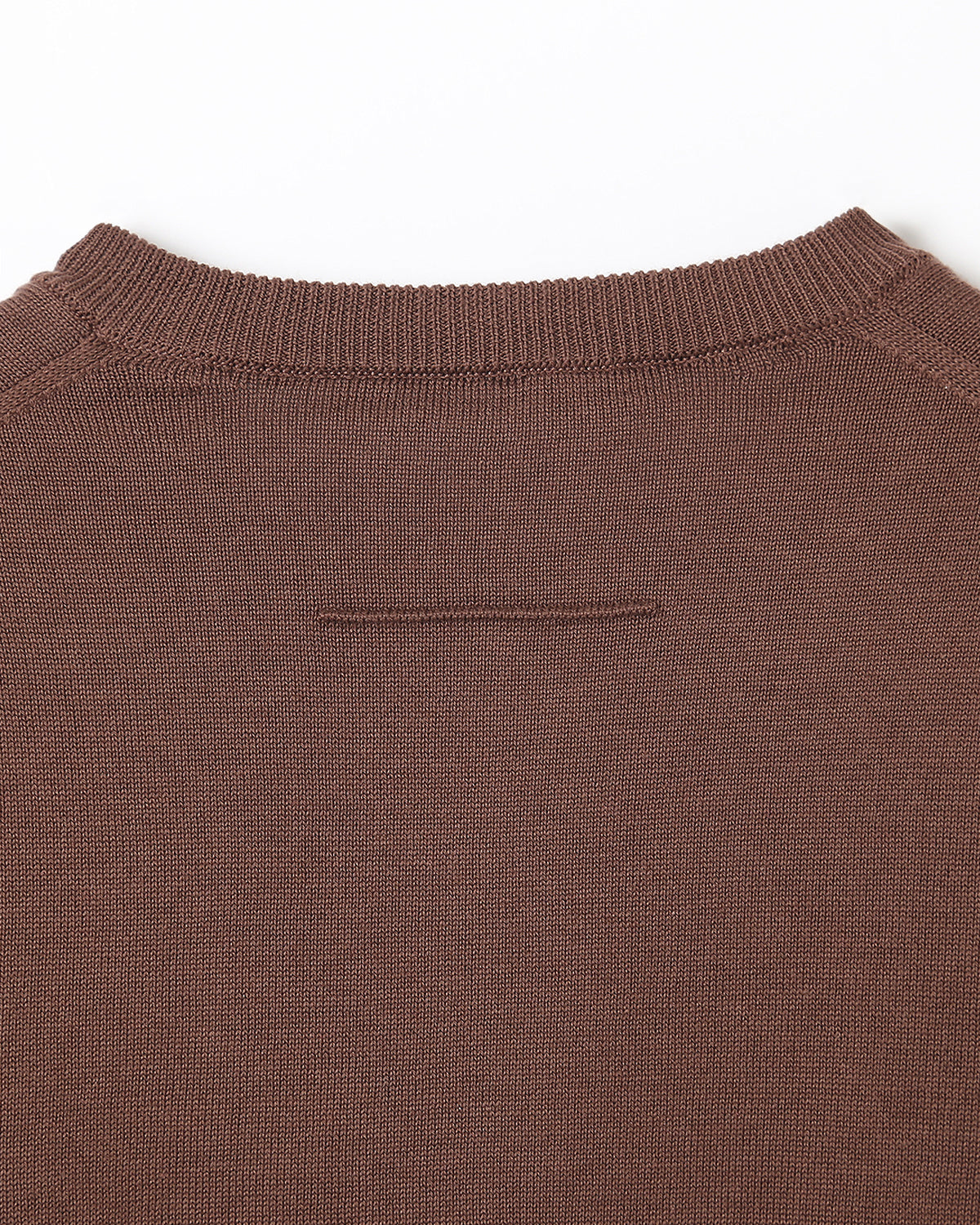 14G天竺 コットン クルーネックカーディガン　SL10S-007