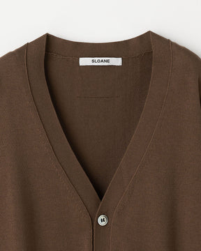 14G天竺 コットン Vネックカーディガン　SL10S-008