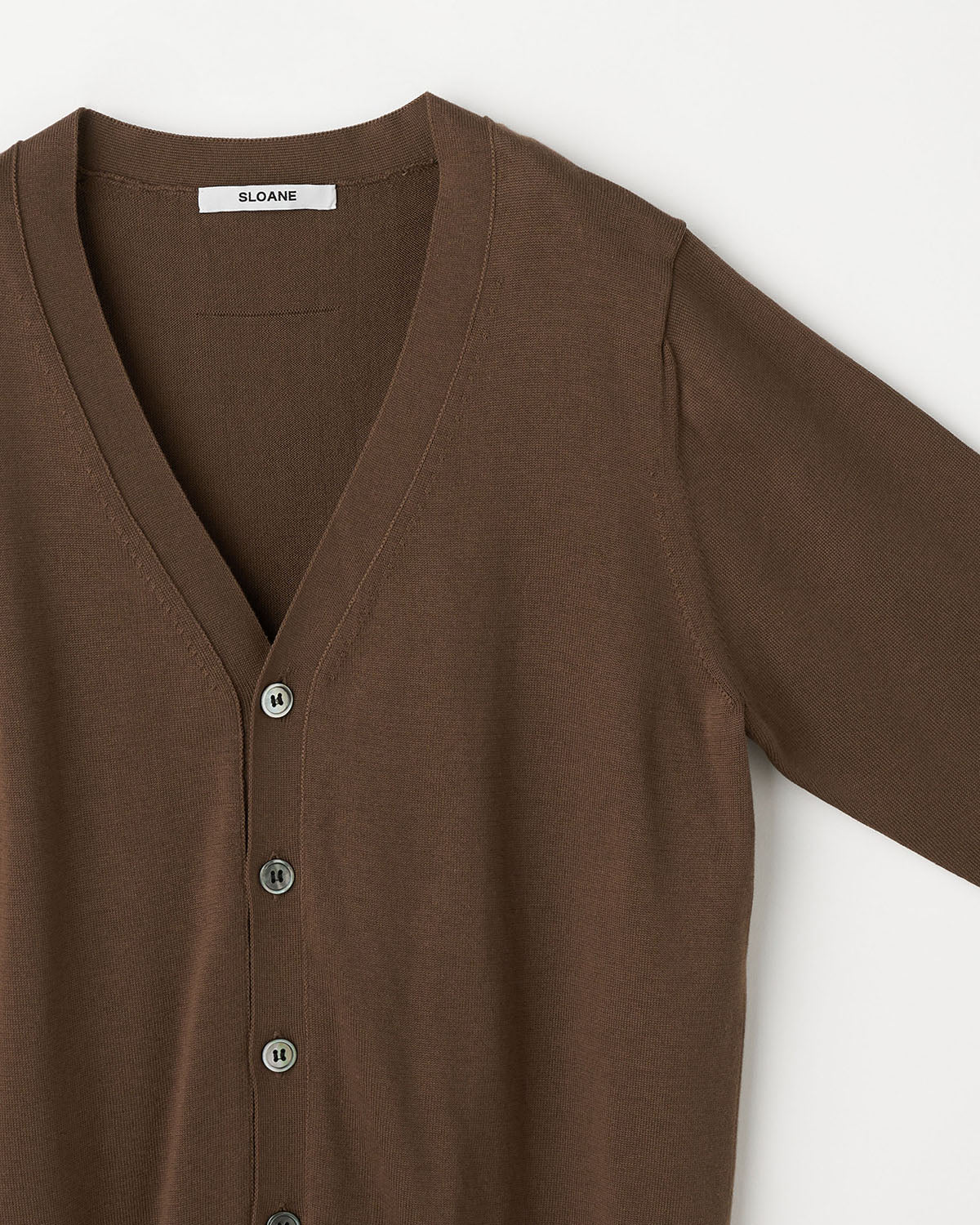 14G天竺 コットン Vネックカーディガン　SL10S-008