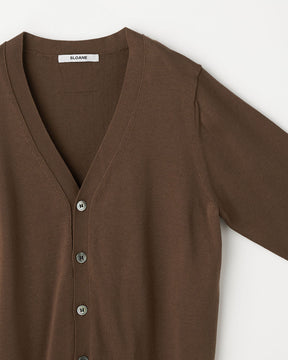 14G天竺 コットン Vネックカーディガン　SL10S-008