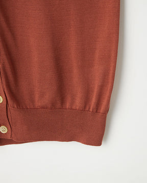 18G天竺 シルク Vネックカーディガン　SL10S-032