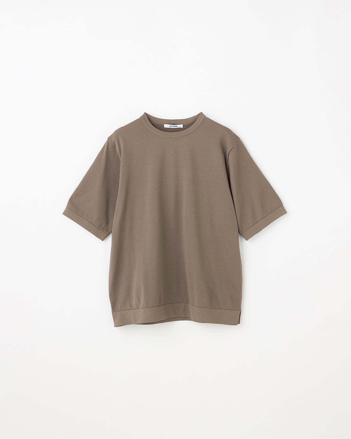 18G二重臼天竺 ポリエステル×キュプラ×コットン 半袖Tシャツ型クルー