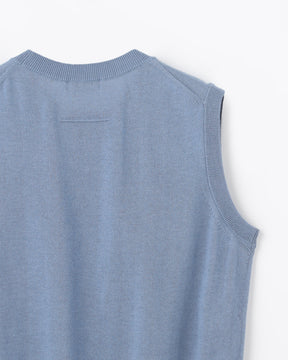 16G天竺 リサイクルポリエステル×コットンノースリーブクルーネック　SL10S-1076