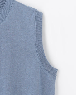 16G天竺 リサイクルポリエステル×コットンノースリーブクルーネック　SL10S-1076