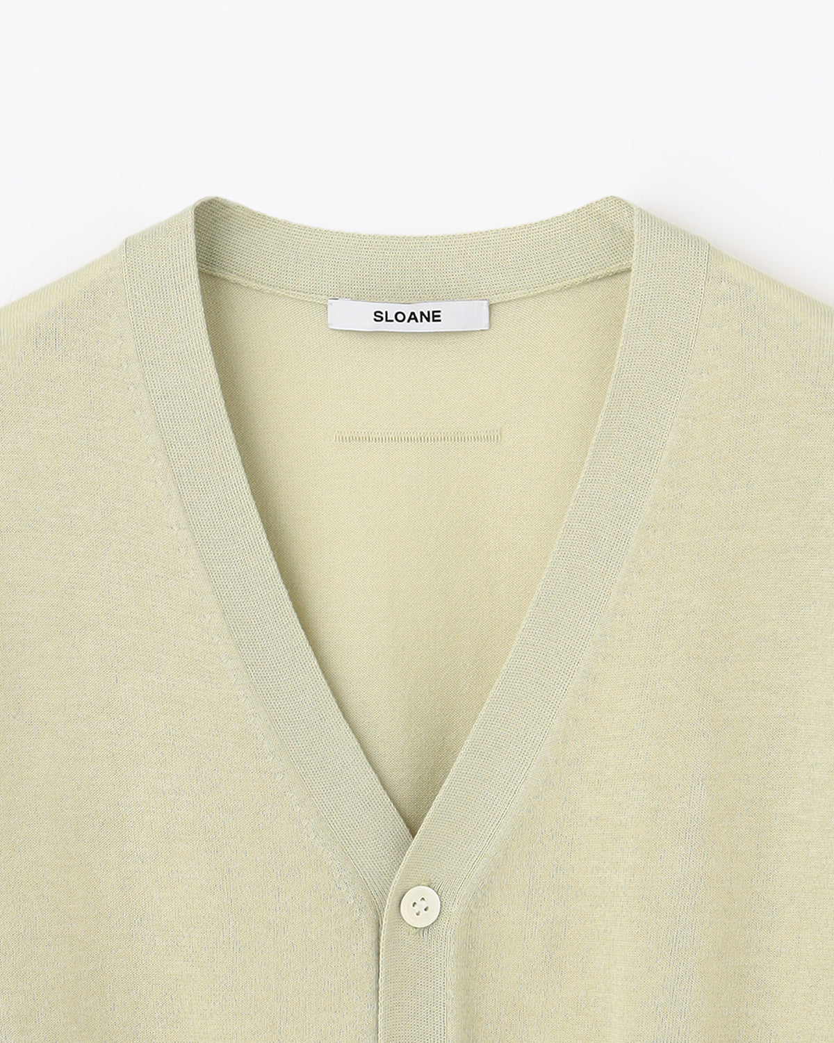 16G天竺 リサイクルポリエステル×コットン Vネックカーディガン 　SL10S-1077