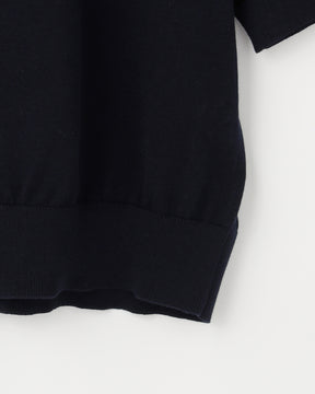 16G天竺 リサイクルポリエステル×コットン 6分袖 クルーネックカーディガン 　SL10S-1078