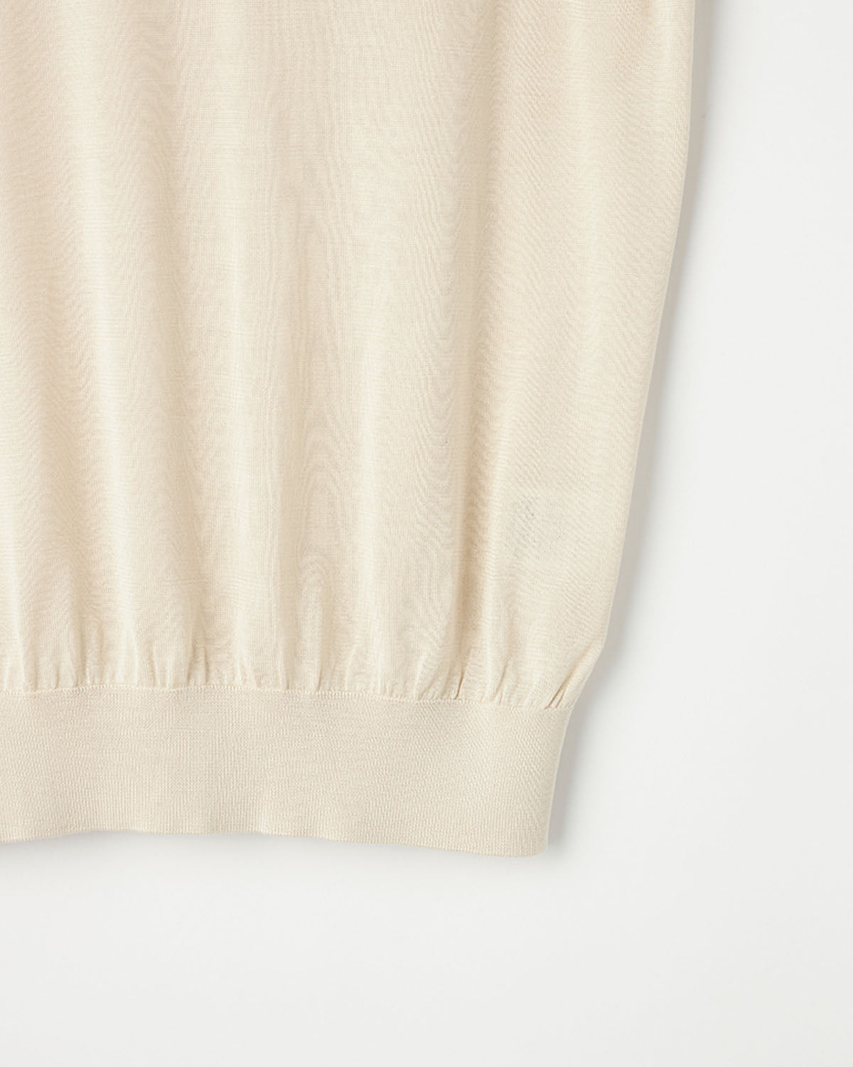 18G天竺 シルク ノースリーブ クルーネック　SL10S-1086