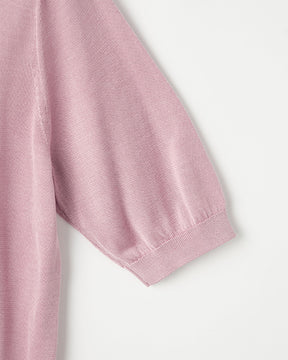 18G天竺 シルク  半袖Vネック　SL10S-1087