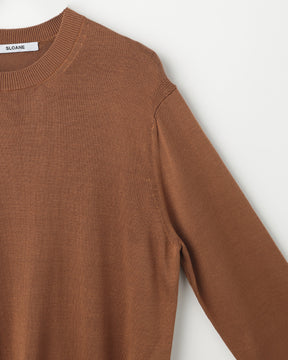 12G天竺 シルク クルーネック　SL10S-1095