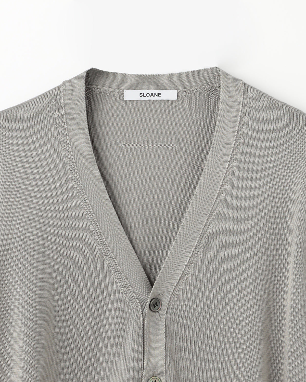 12G天竺 シルク Vネックカーディガン　SL10S-1097