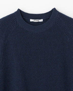 7G変形片畦編み コットン クルーネックベスト　SL10S-1098