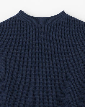 7G変形片畦編み コットン クルーネックベスト　SL10S-1098