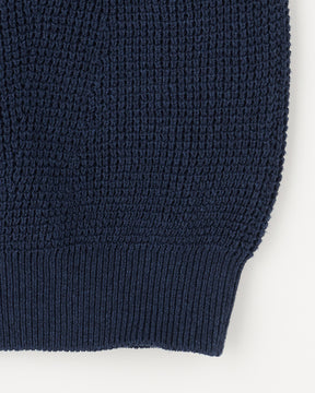 7G変形片畦編み コットン クルーネックベスト　SL10S-1098