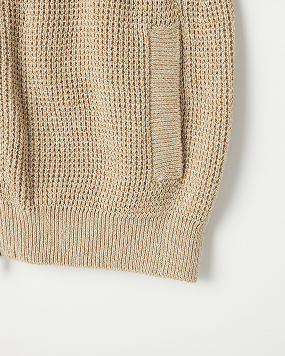 7G変形片畦編み コットン ジップアップブルゾン　SL10S-1099