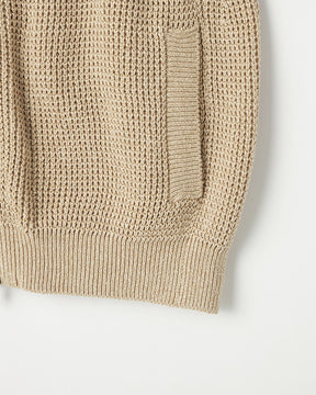 7G変形片畦編み コットン ジップアップブルゾン　SL10S-1099