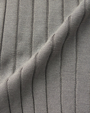 18Gワイドリブ シルク 5分袖クルーネックカーディガン　SL10S-1102