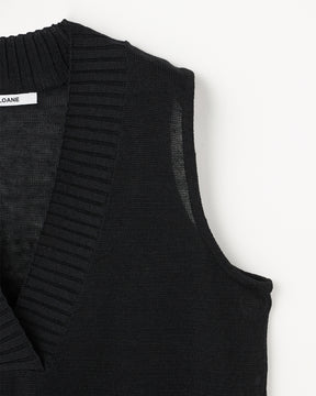 10G天竺 リネン×ポリエステル Vネックベスト　SL10S-1115