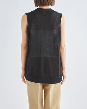 10G天竺 リネン×ポリエステル Vネックベスト　SL10S-1115