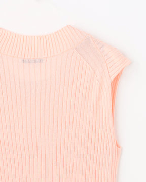 14Gワイドリブ 和紙×ポリエステル ノースリーブ　Uネック　SL10S-1116