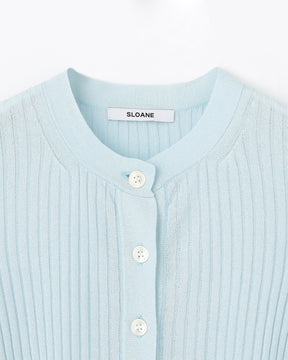 14Gワイドリブ 和紙×ポリエステル  ７分袖クルーネックカーディガン　SL10S-1117　