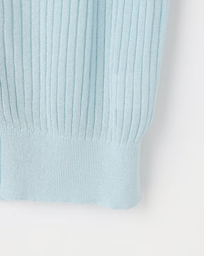 14Gワイドリブ 和紙×ポリエステル  ７分袖クルーネックカーディガン　SL10S-1117　