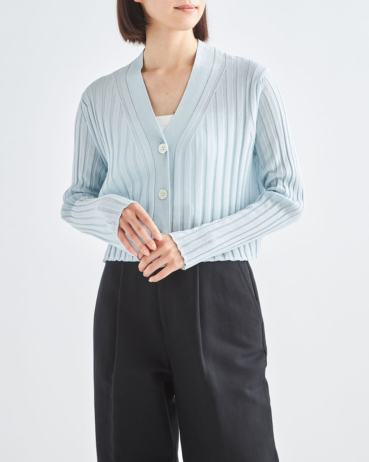 ライトブルー　H166cm　着用サイズ：F