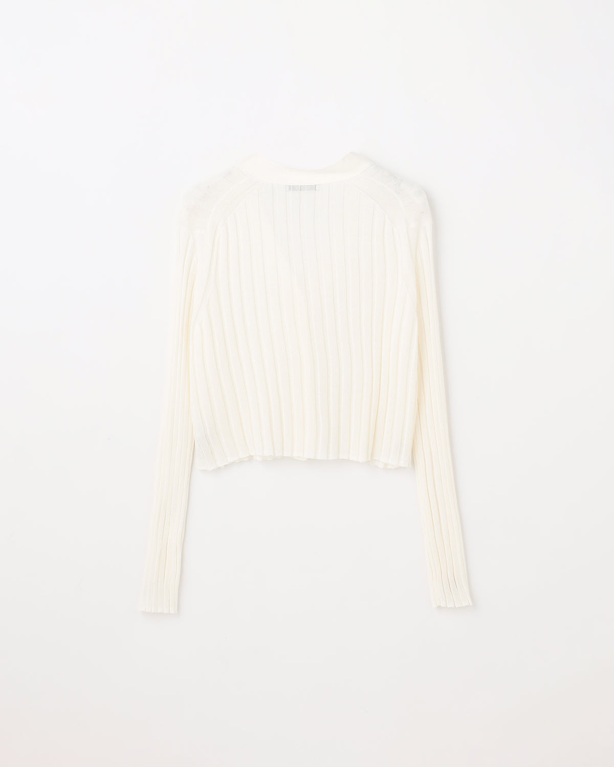 14Gワイドリブ 和紙×ポリエステル ショート丈Vネックカーディガン　SL10S-1118