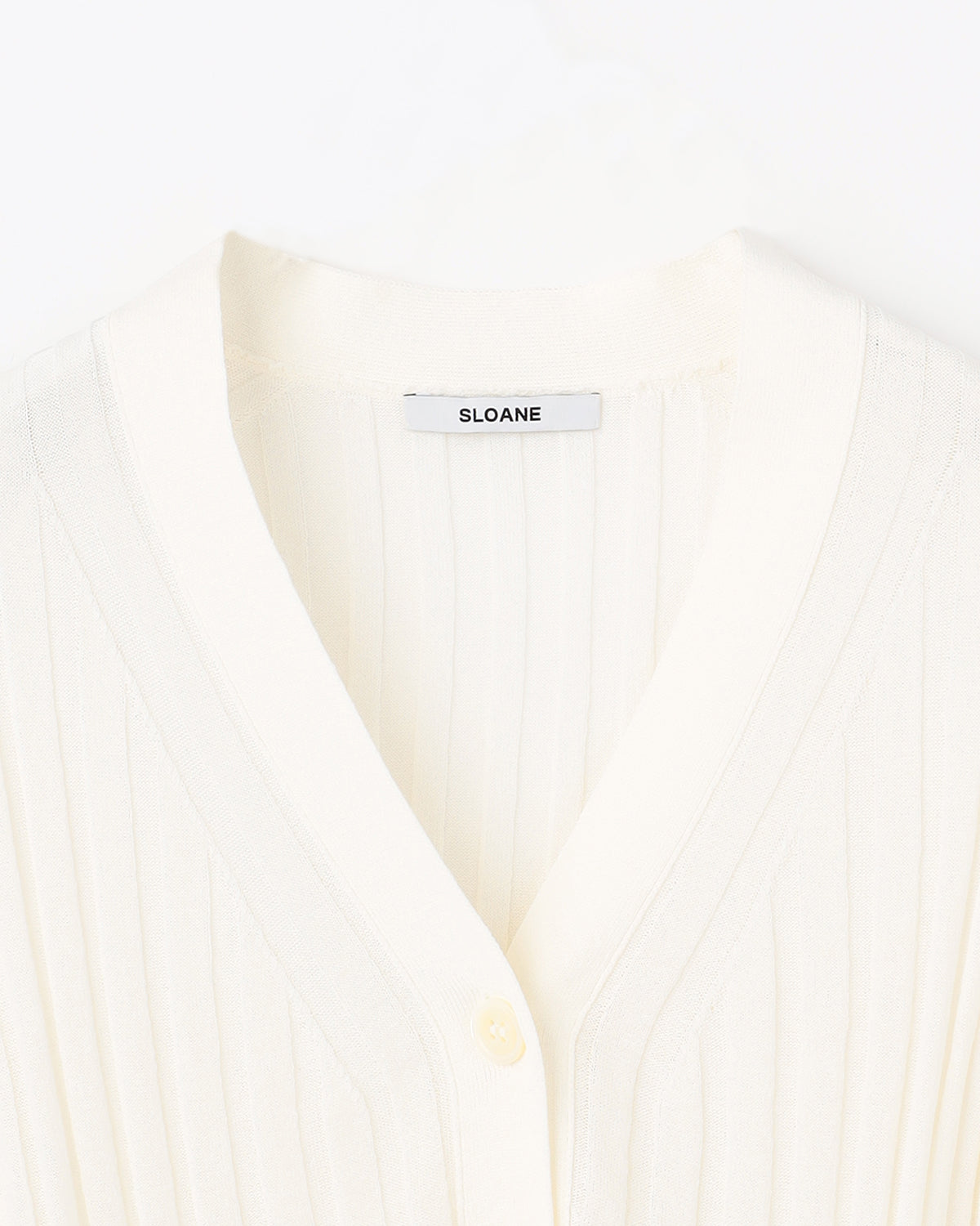 14Gワイドリブ 和紙×ポリエステル ショート丈Vネックカーディガン　SL10S-1118