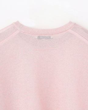 12G二重臼天竺 ラメシアー半袖クルーネック　SL10S-1123