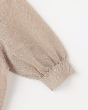 12G二重臼天竺 ラメシアー半袖ポロ　SL10S-1124