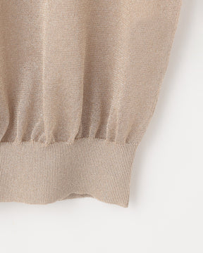 12G二重臼天竺 ラメシアー半袖ポロ　SL10S-1124